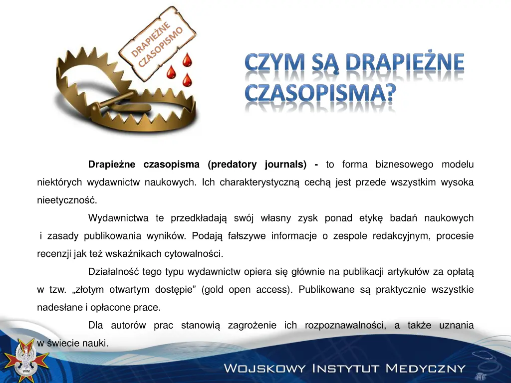 drapie ne czasopisma predatory journals to forma