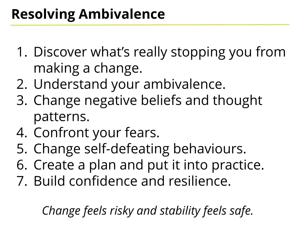 resolving ambivalence