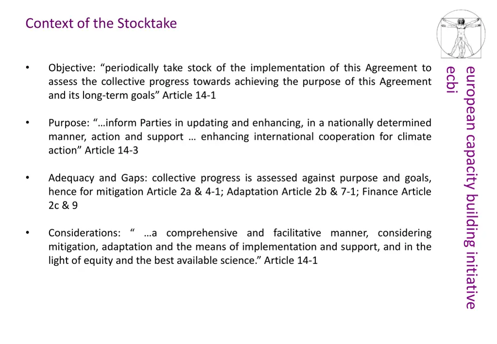 context of the stocktake