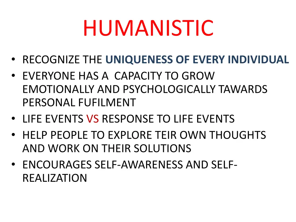 humanistic