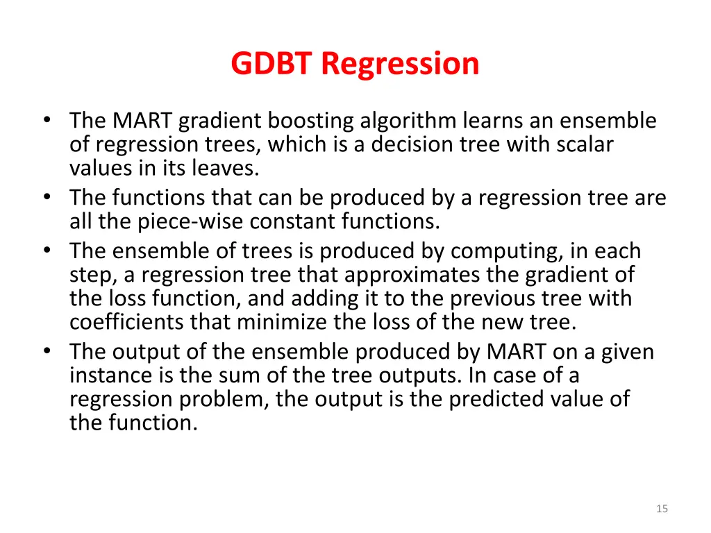 gdbt regression