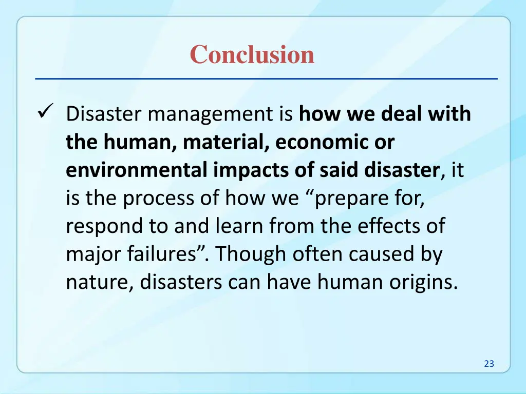 conclusion