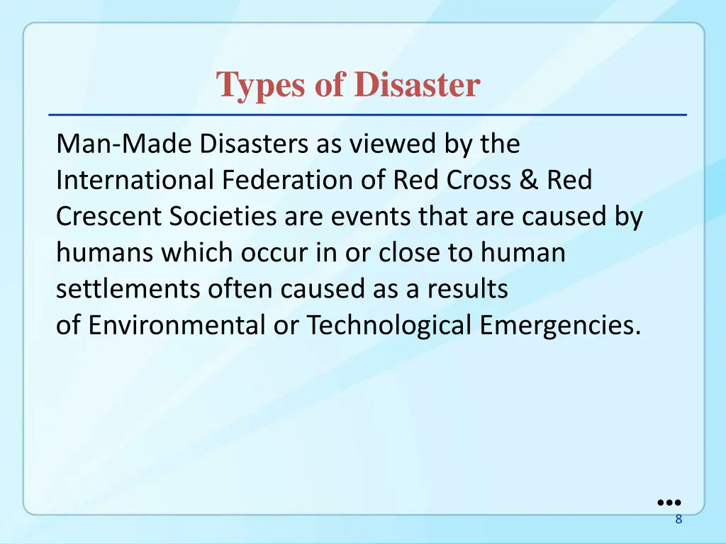 types of disaster 2