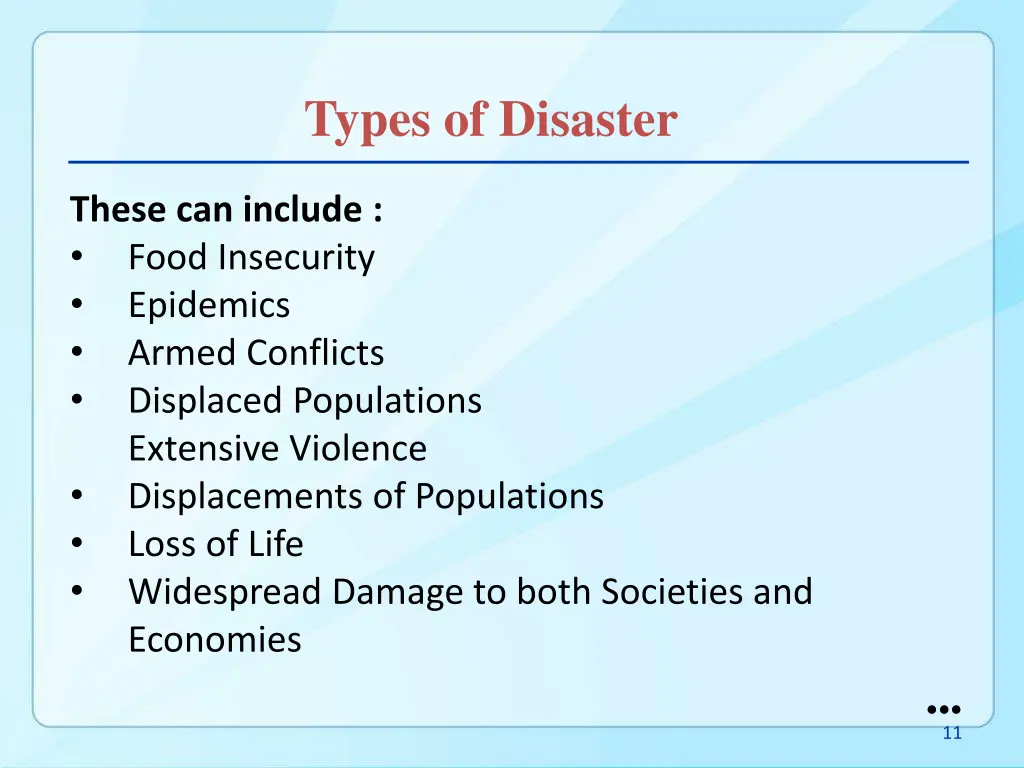 types of disaster 5