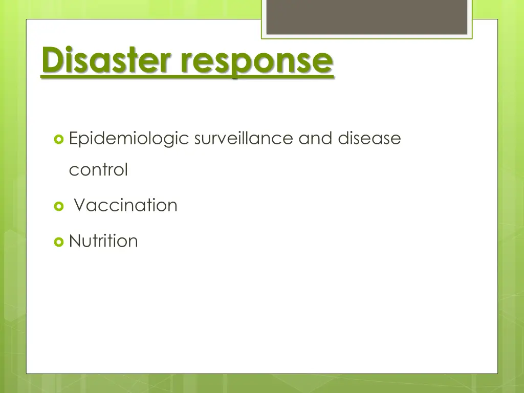 disaster response
