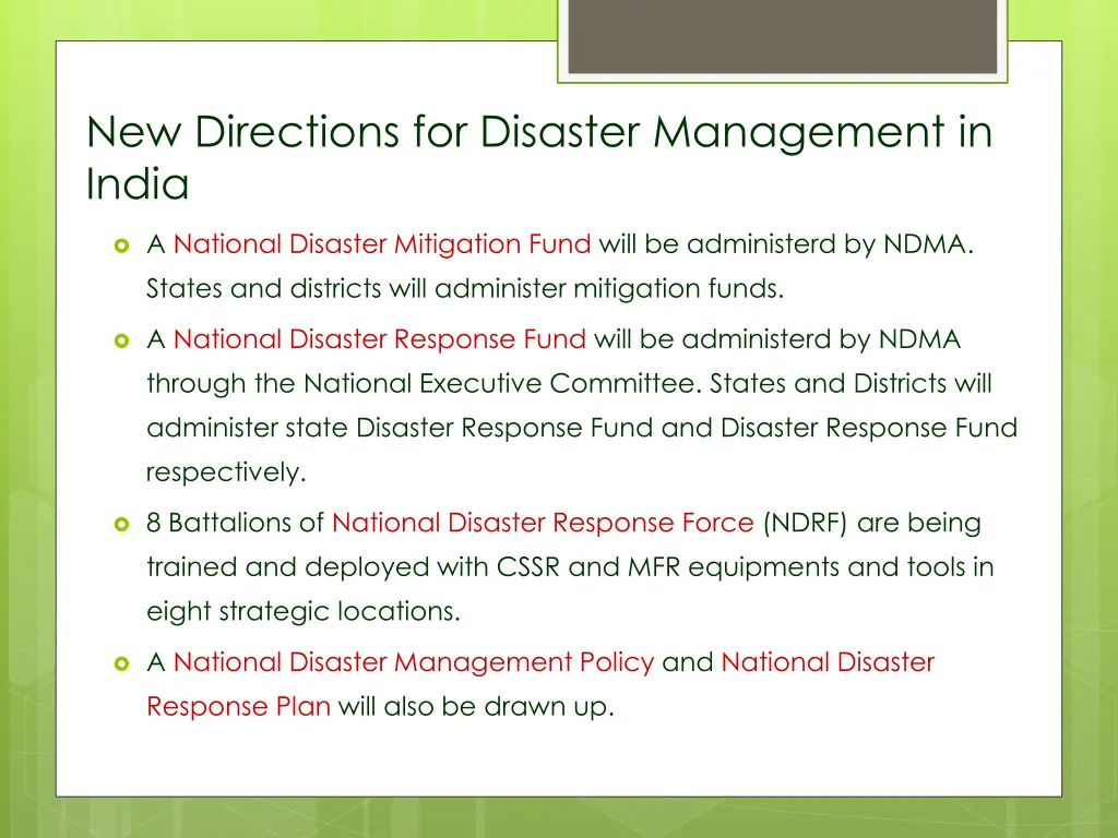 new directions for disaster management in india 1