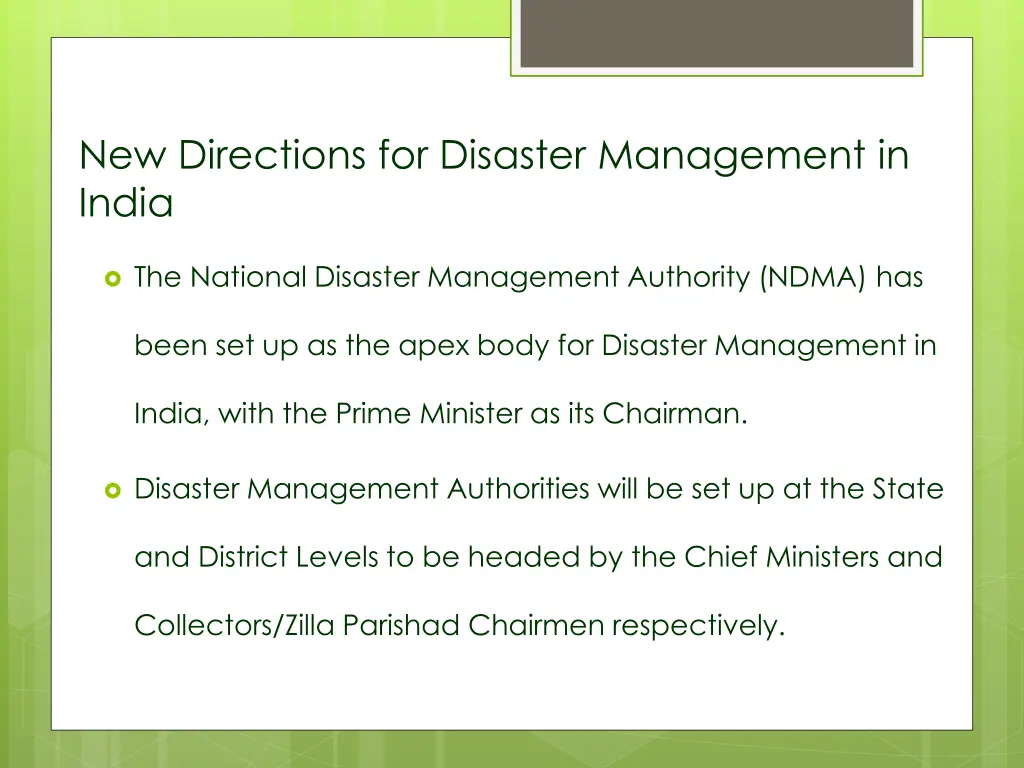 new directions for disaster management in india