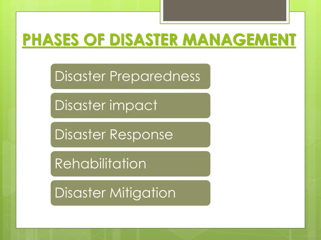phases of disaster management