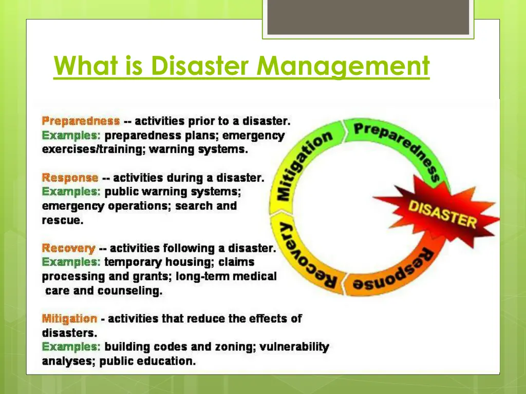 what is disaster management 1