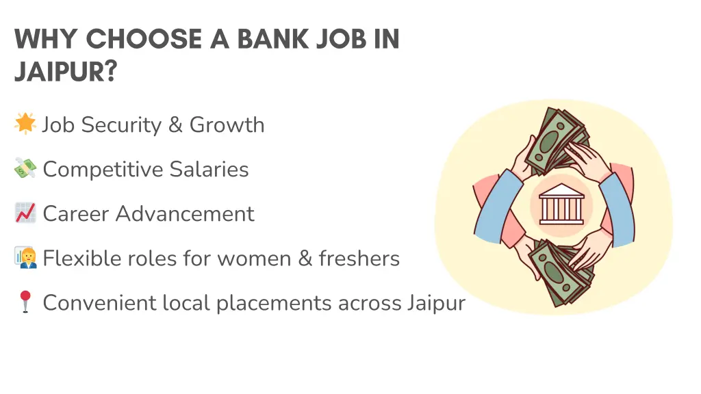 why choose a bank job in jaipur