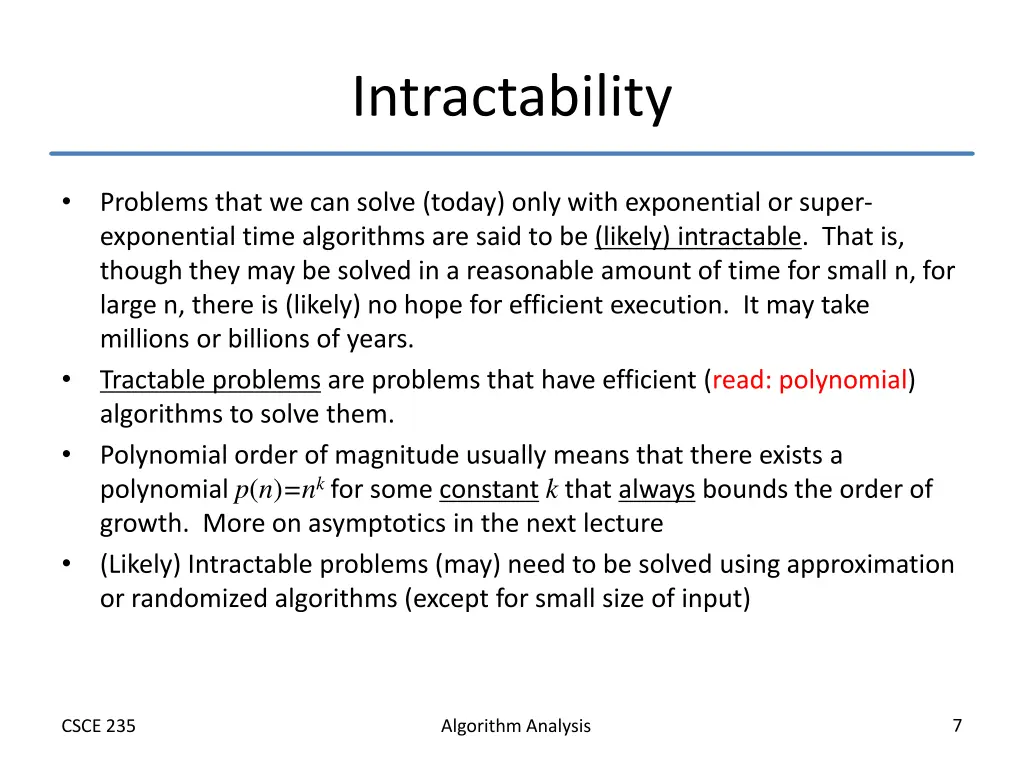 intractability