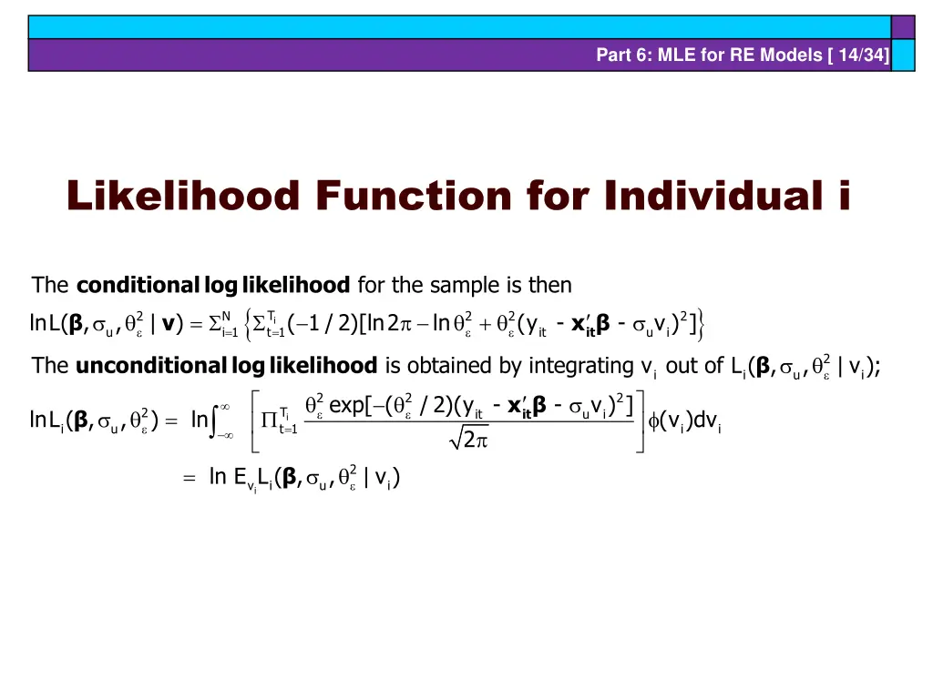 part 6 mle for re models 14 34