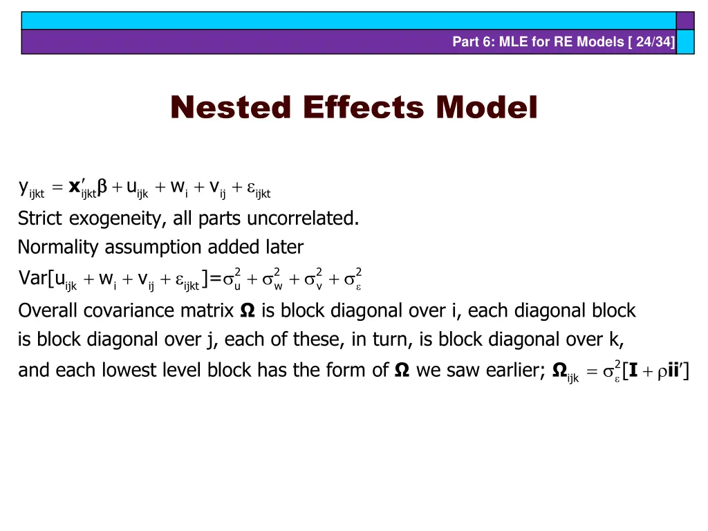 part 6 mle for re models 24 34