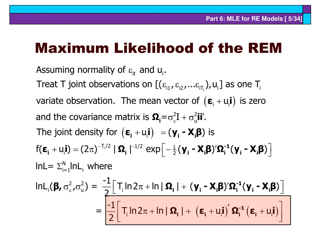 part 6 mle for re models 5 34