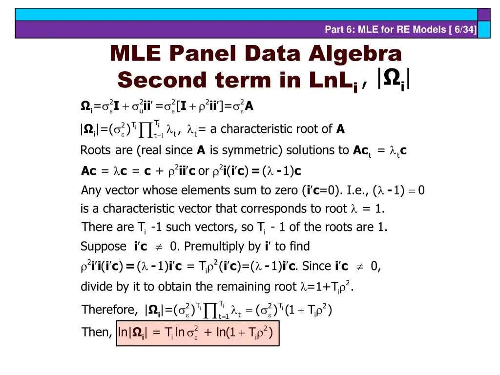 part 6 mle for re models 6 34