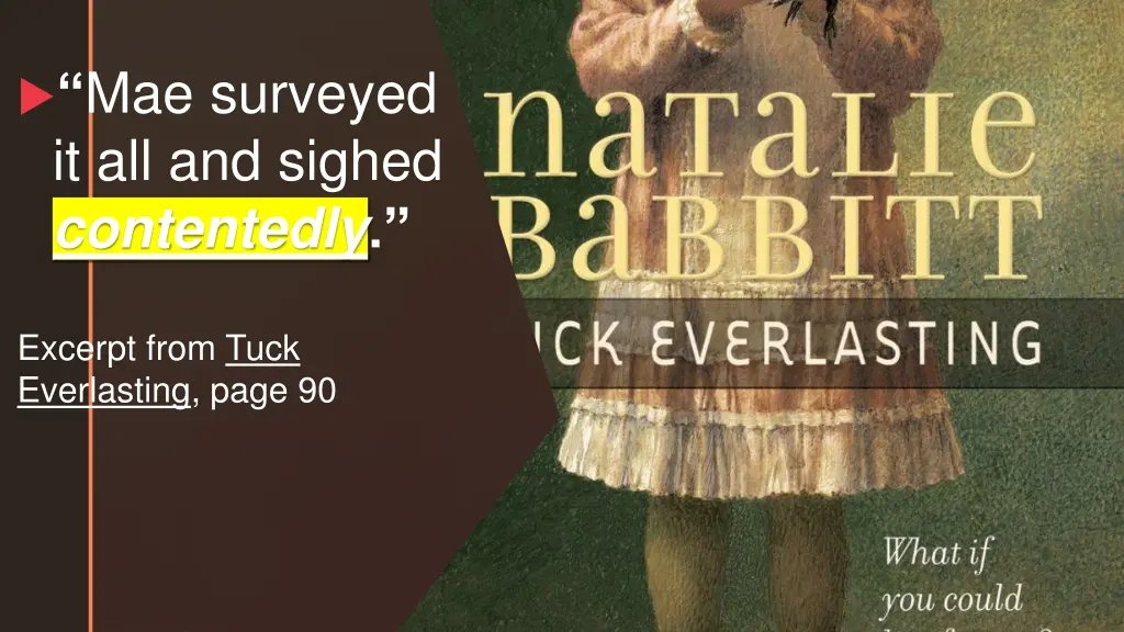 mae surveyed it all and sighed contentedly