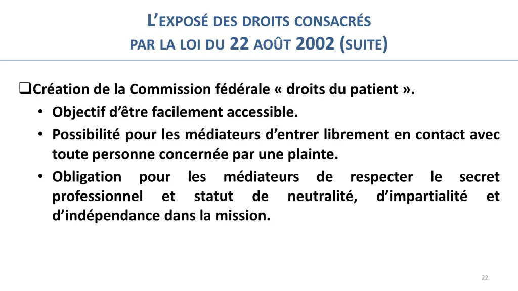 l expos des droits consacr 13