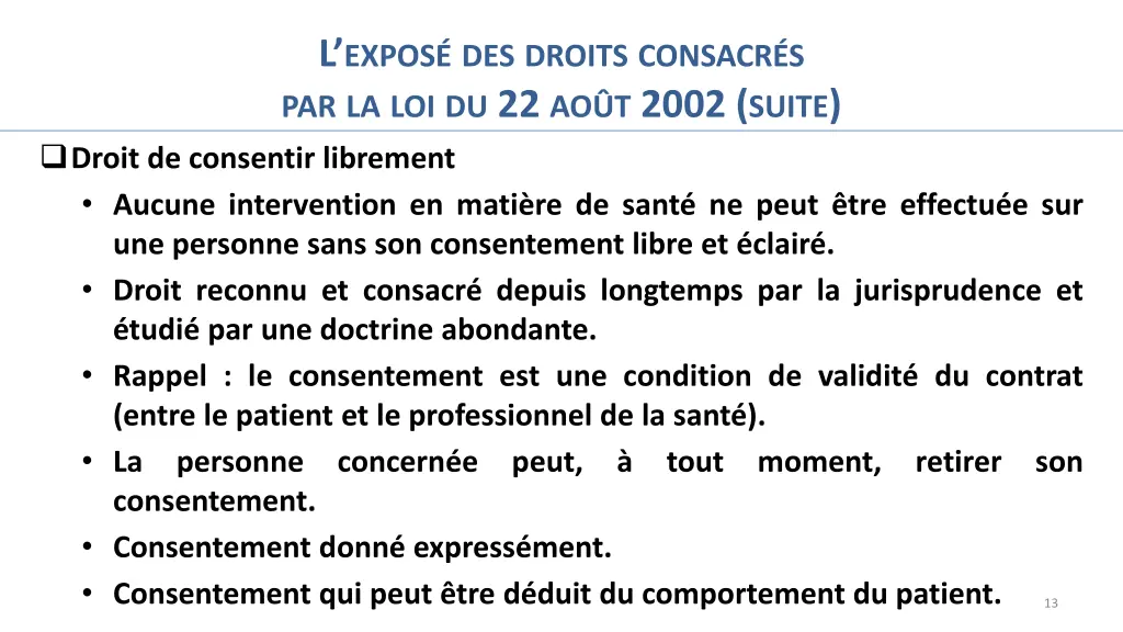 l expos des droits consacr 4