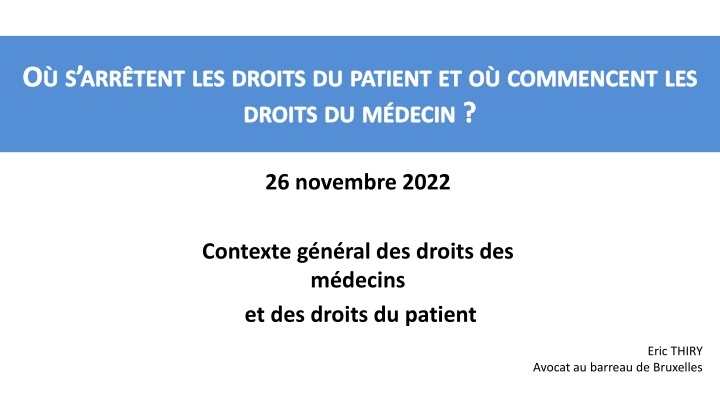 o s arr tent les droits du patient