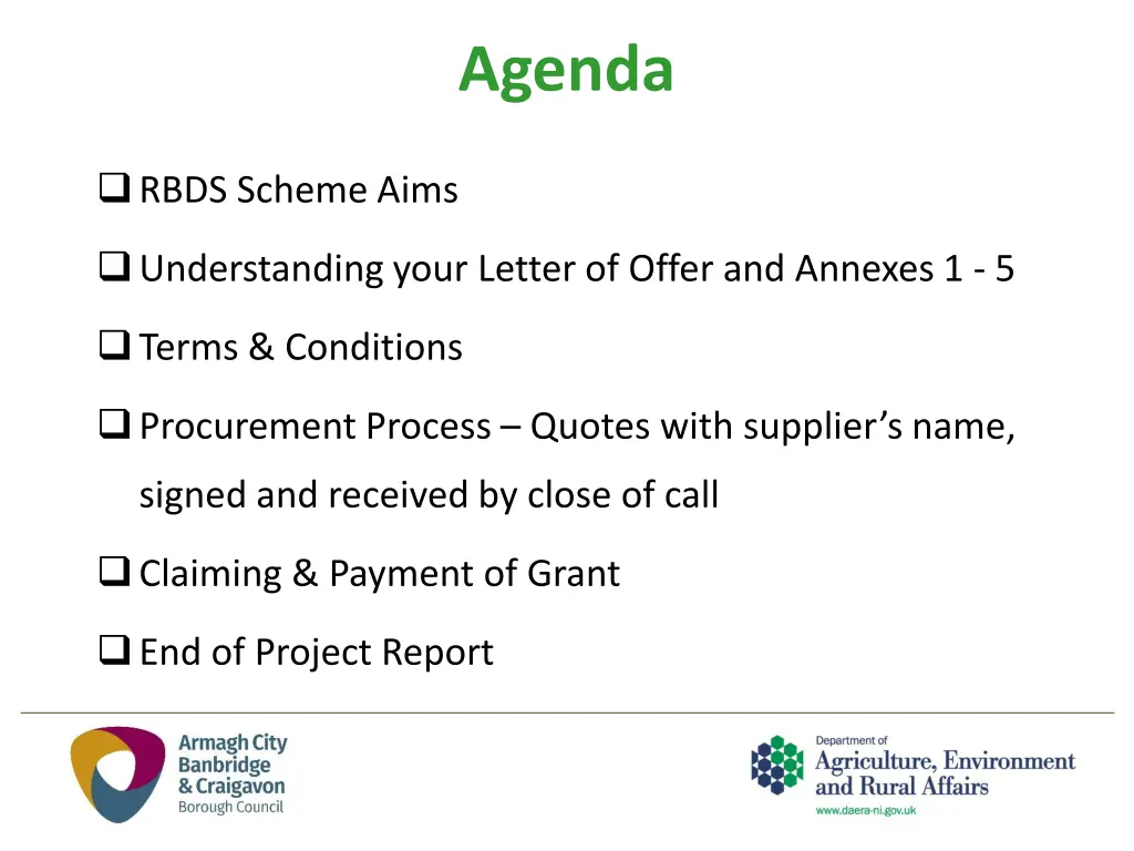 agenda