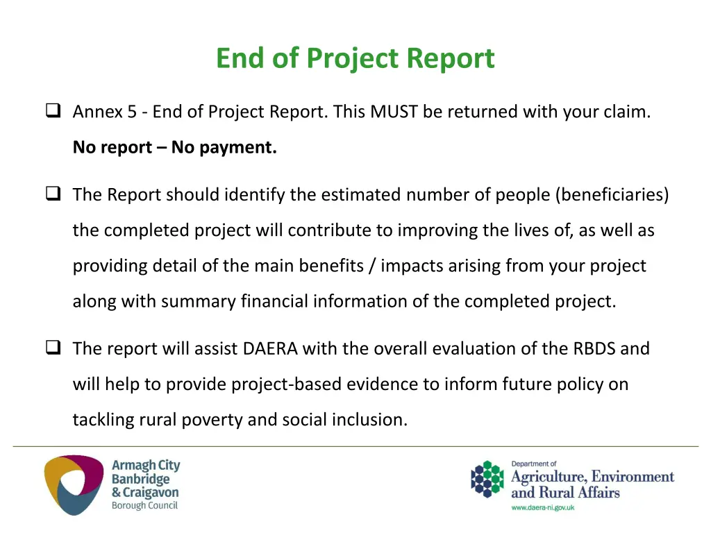 end of project report