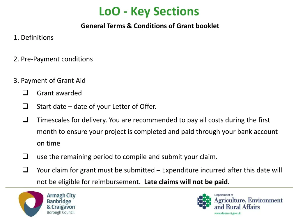 loo key sections