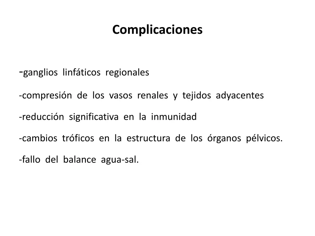 complicaciones