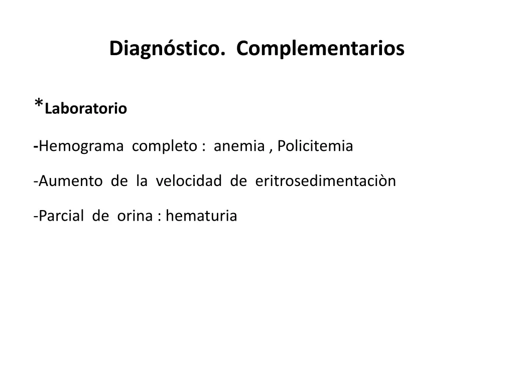 diagn stico complementarios