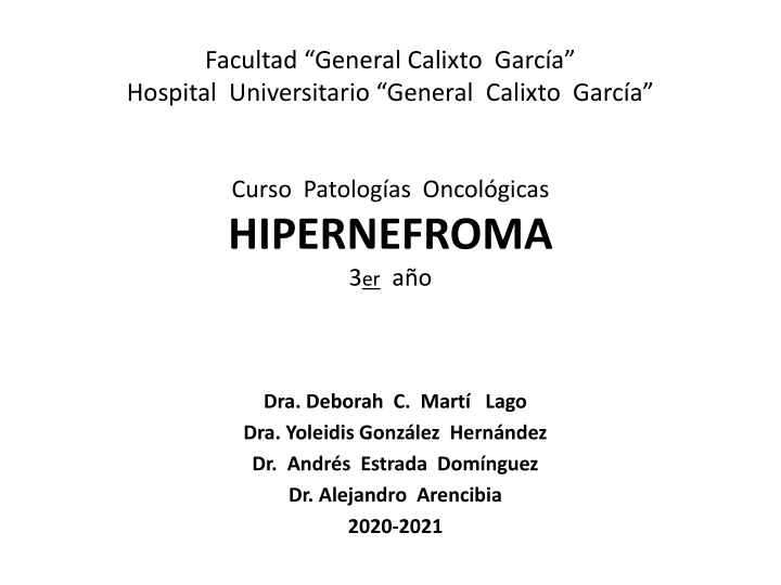 facultad general calixto garc a hospital