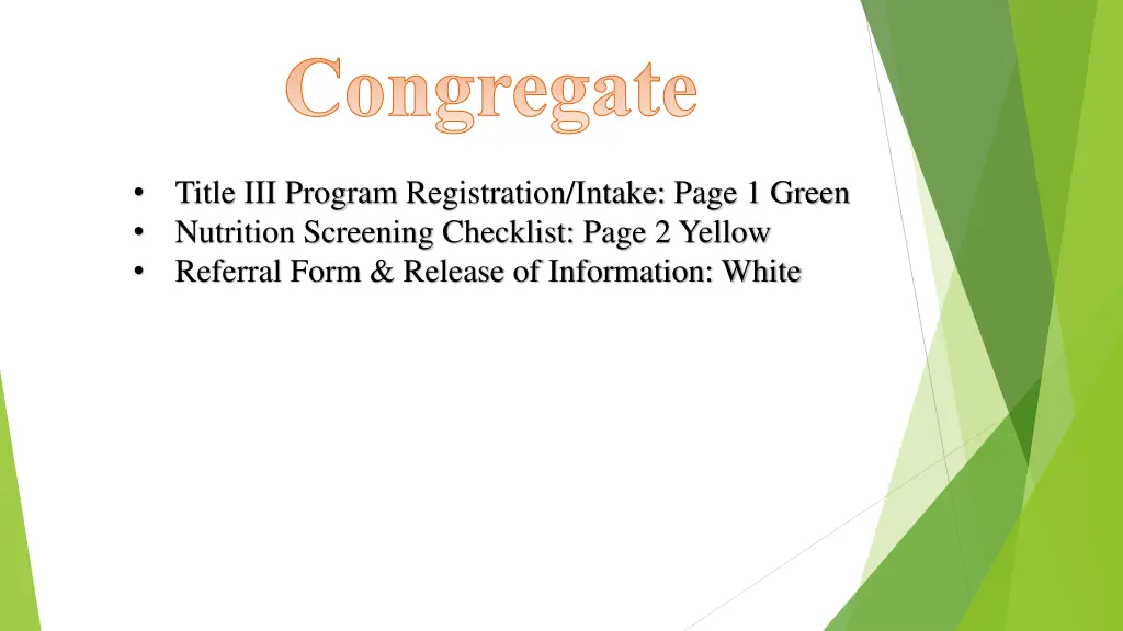 congregate