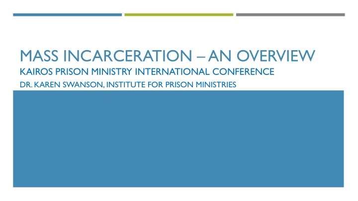 mass incarceration an overview kairos prison