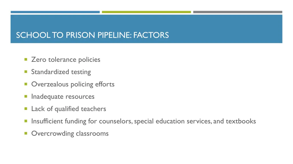 school to prison pipeline factors