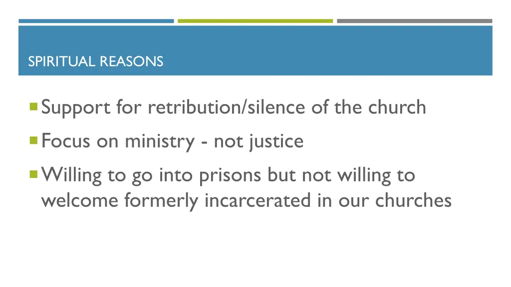 spiritual reasons
