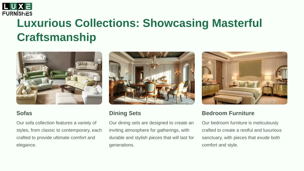 luxurious collections showcasing masterful