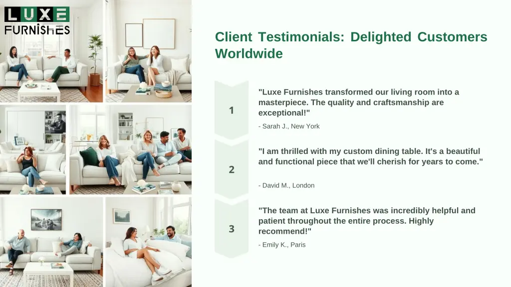 client testimonials delighted customers worldwide