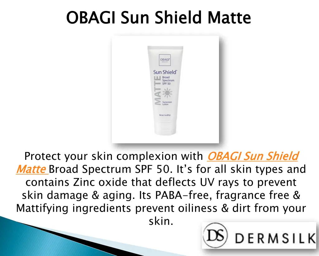 obagi sun shield matte