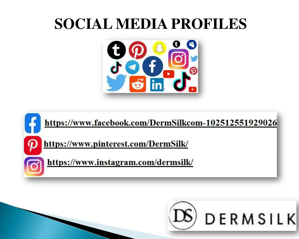 social media profiles
