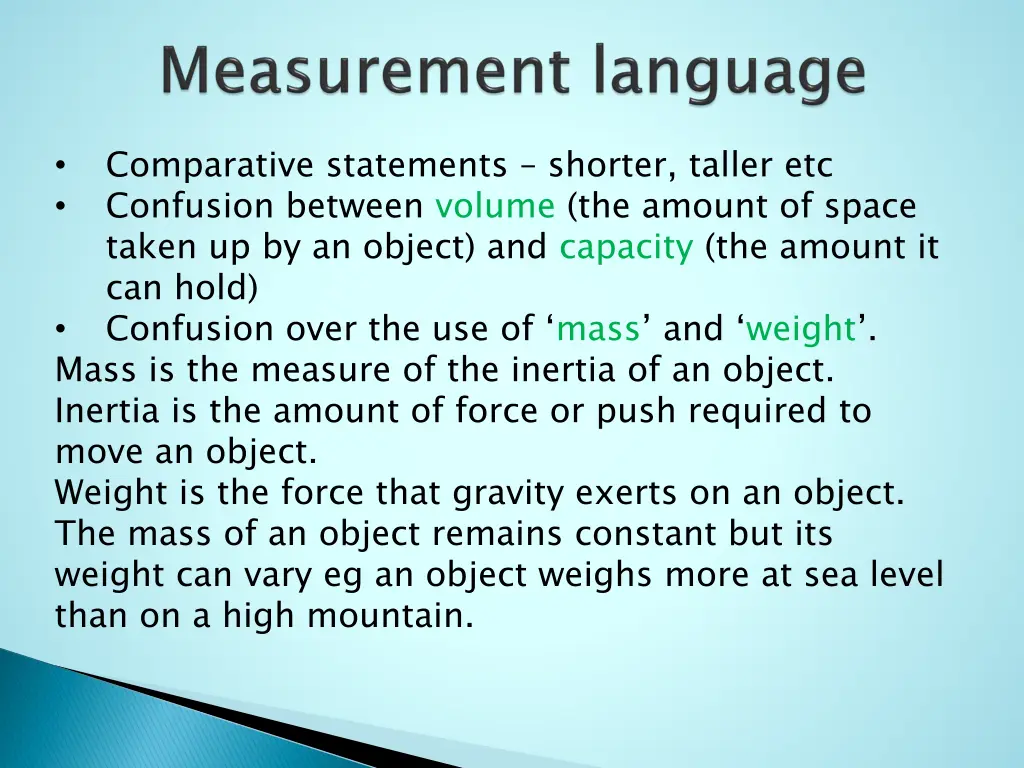 comparative statements shorter taller