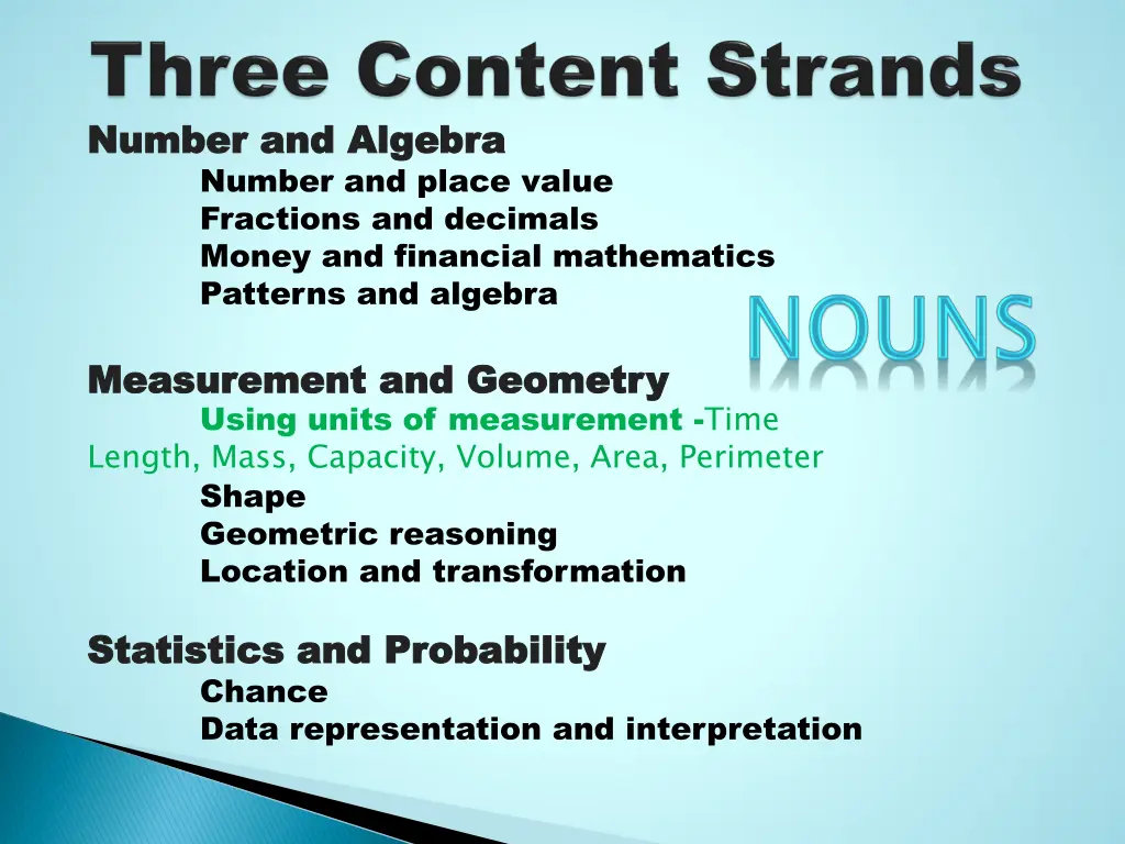 number and algebra number and algebra number