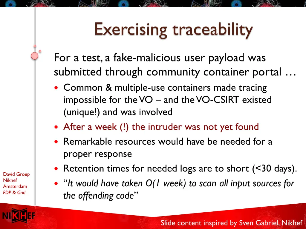 exercising traceability