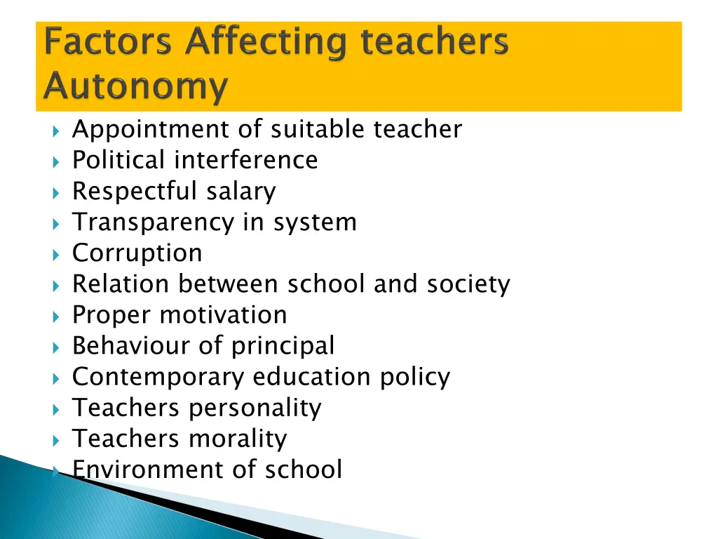 appointment of suitable teacher political