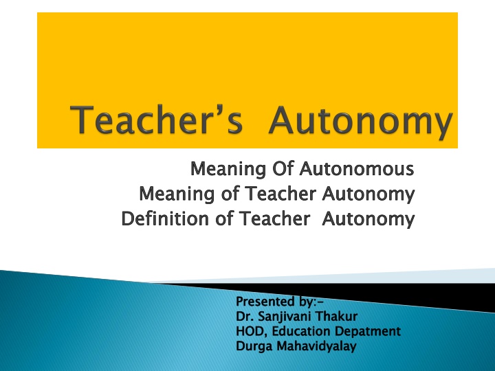 meaning of autonomous meaning of teacher autonomy