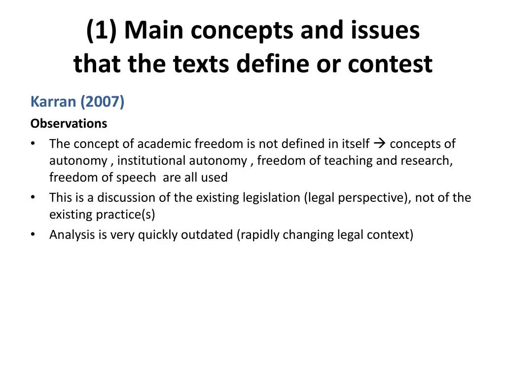 1 main concepts and issues that the texts define 3