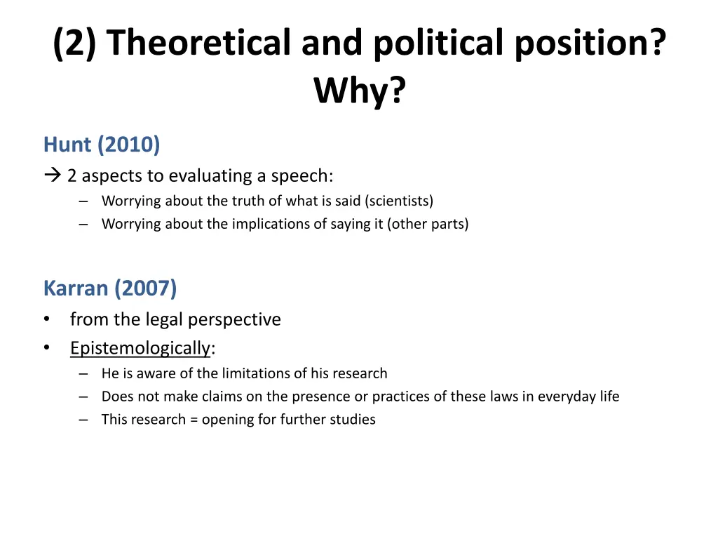 2 theoretical and political position why