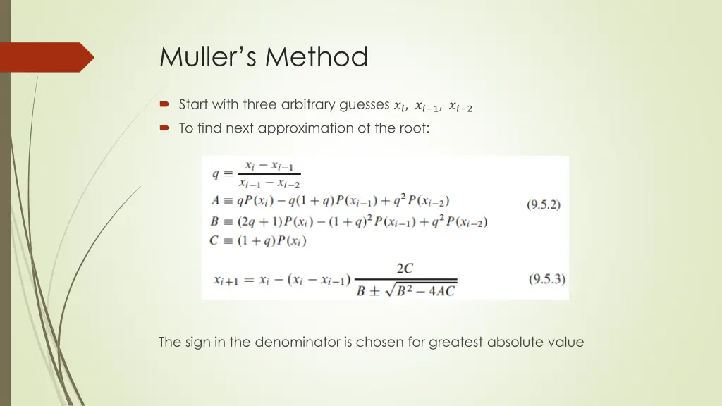 muller s method
