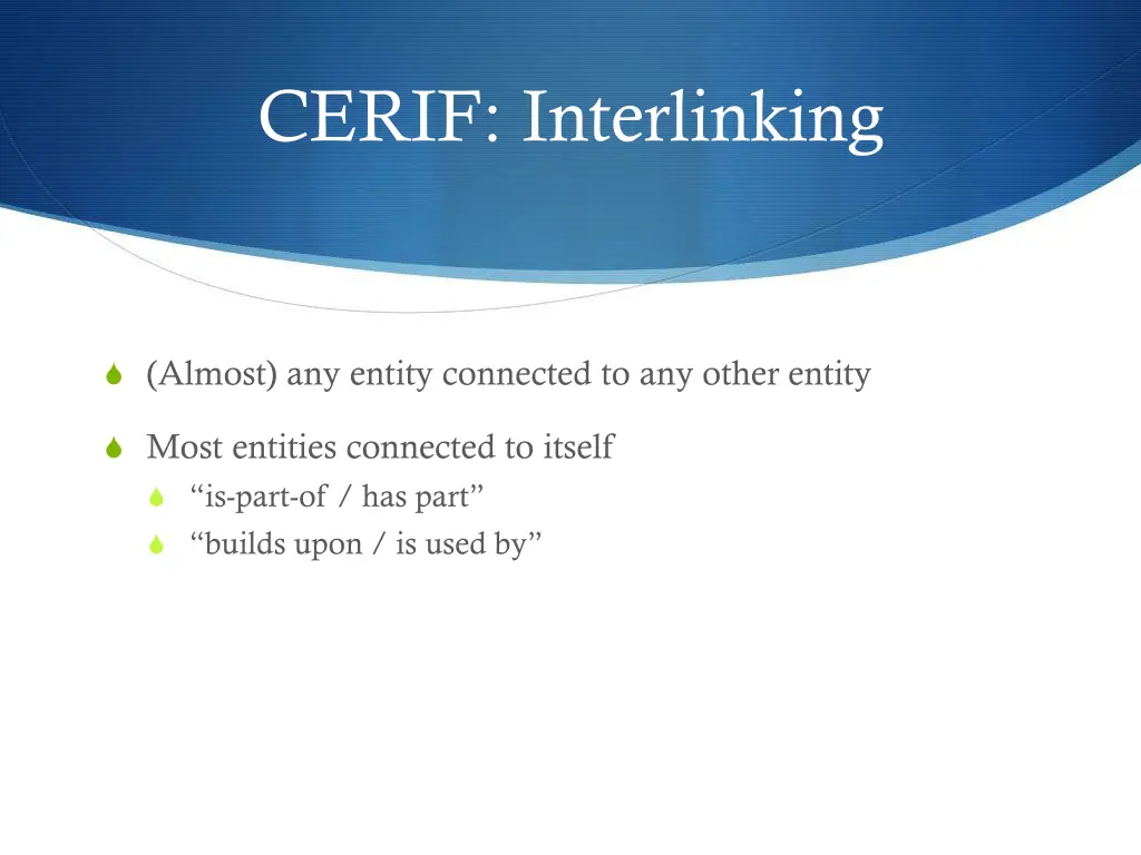 cerif interlinking