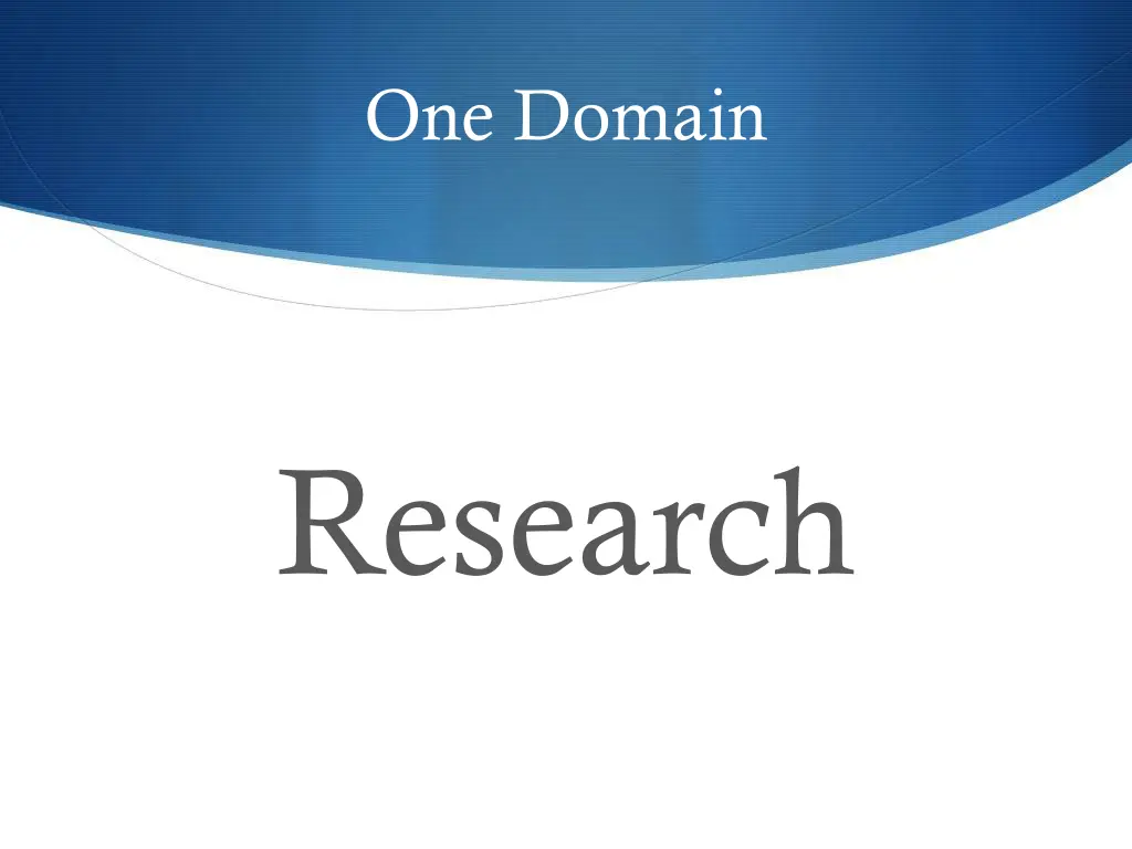 one domain