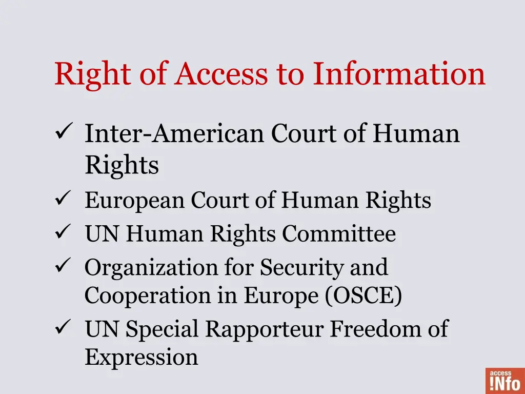 right of access to information