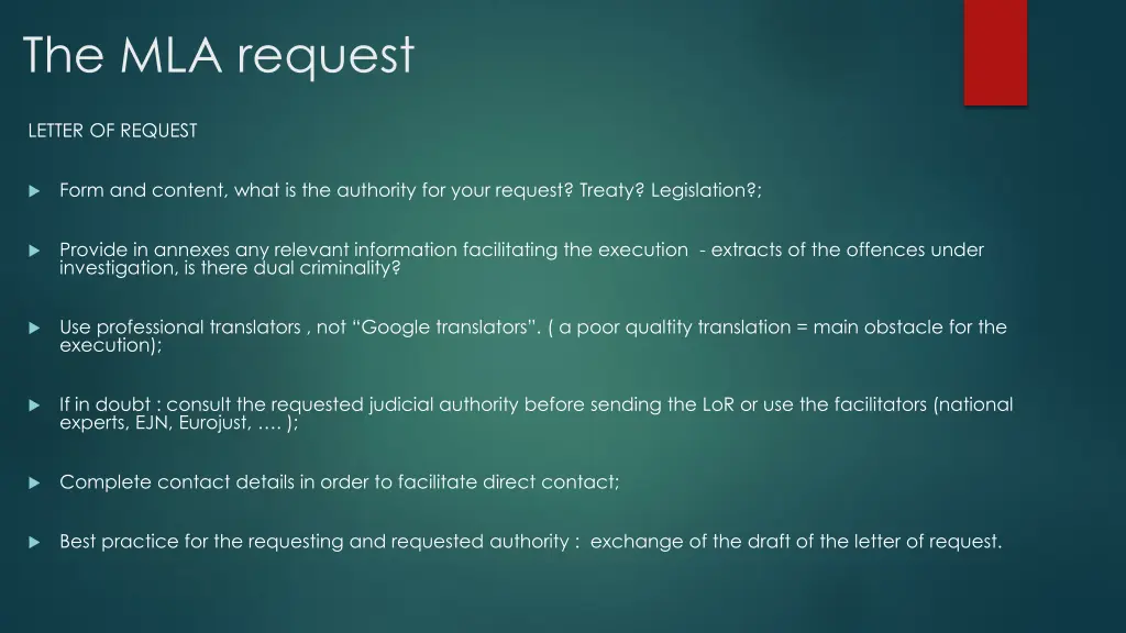 the mla request