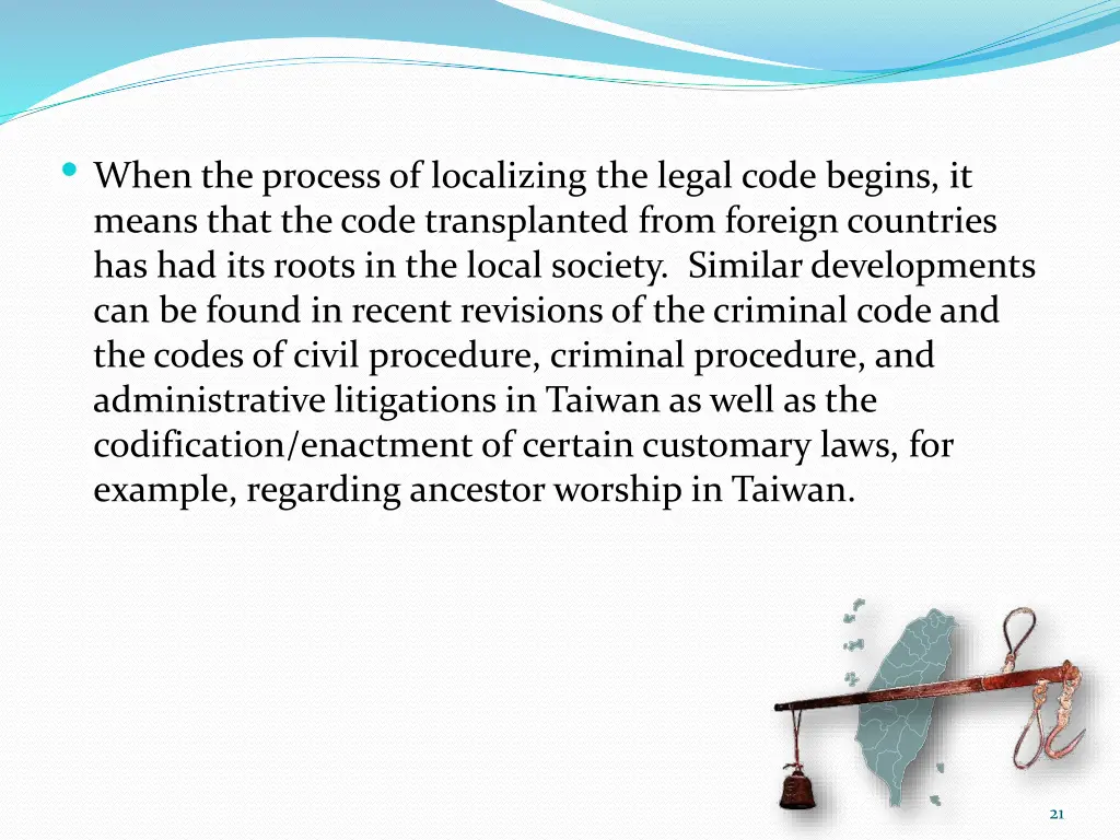 when the process of localizing the legal code
